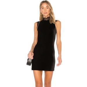 Amanda Uprichard Black Lace Velvet Mini Dress XS P